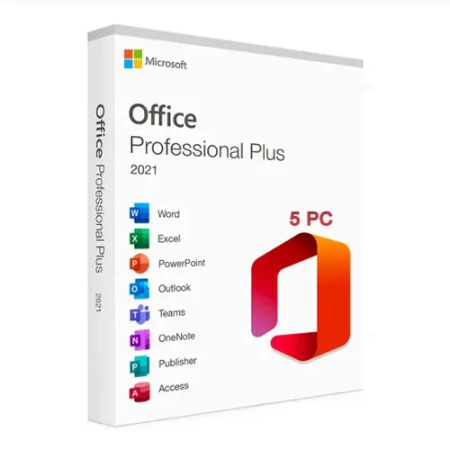 Office 2021 Pro Plus Retail Lisenziya Açarı 5 PC