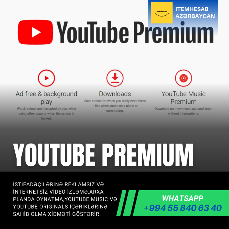 Youtube Premium Öz hesabınız