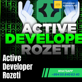 Active Developer Rozeti (Öz hesabınıza)