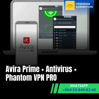 Avira Prime + Antivirüs + Phantom VPN PRO - 3 Ay